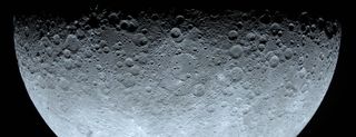 A portion of the moon surface.